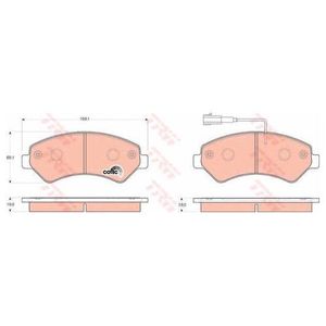 Колодки тормозные передние Пежо Боксер с 06-гг TRW GDB1703 Trw/Lucas
