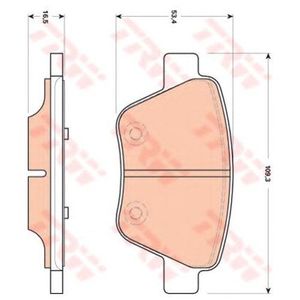 Колодки тормозные задние дисковые к-кт для VW New Beetle 2012-2019 GDB1841 Trw/Lucas