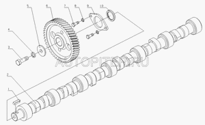 Шпонка распредвала двигателя Yuchai YC6108/YC6B125, gbt1096c0828 Yuchai
