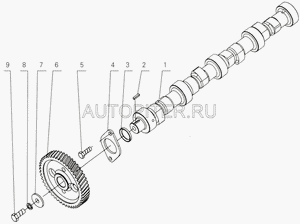 Шпонка распредвала двигателя Yuchai YC6108/YC6B125, gbt1096c0828 Yuchai