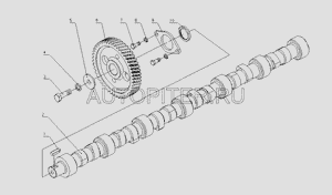 Шпонка распредвала двигателя Yuchai YC6108/YC6B125, gbt1096c0828 Yuchai