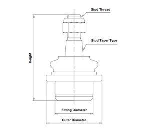 Опора шаровая TOYOTA Hilux 2010 ~ / Fortuner 2015 ~ / Tacoma 2005 ~ cb0408 Ctr