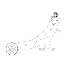 Сайлентблок HYUNDAI Elantra 2000 ~ 2007 / Coupe 2001 ~ 2009 / Lavita 2000 ~ 2010 / Matrix 2001 ~ 2010 / Tiburon 2002 ~ 2010 ; KIA Cerato 2004 ~ 2009 gv0039 Ctr