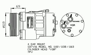 Компрессор, кондиционер 32228 Nrf