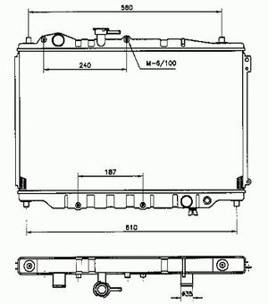 Радиатор, охлаждение двигателя 506514 Nrf