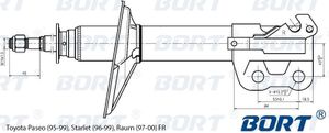 Стойка амортизационная газомасляная передняя правая G22045117R Bort