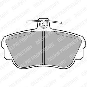 Комплект тормозных колодок, дисковый тормоз LP639 Delphi