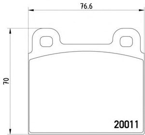 Комплект тормозных колодок, дисковый тормоз
