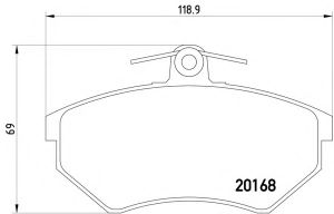 Комплект тормозных колодок, дисковый тормоз