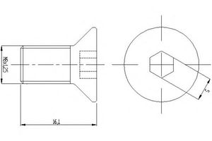 Болт, диск тормозного механизма TPM0006 Textar
