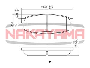 Колодки тормозные задние дисковые к-кт для Toyota Tundra 2013> HP8501NY Nakayama