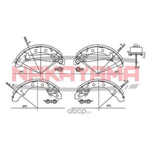 олодки тормозные барабанные задние AUDI 90 87-91, HS7103NY Nakayama