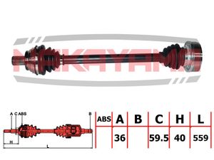 Приводной вал_NAKAYAMA ND1192NY Nakayama
