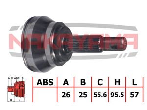 ШРУС_NAKAYAMA NJ673NY Nakayama