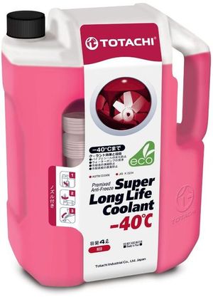 Жидкость охлаждающая низкозамерзающая TOTACHI SUPER LONG LIFE COOLANT Red -40C 4 л. 4589904520716 Totachi