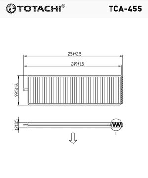 Фильтр салонный TCA455 Totachi