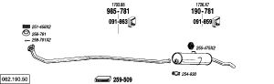 Монтажный комплект, система выпуска 259-509 Bosal