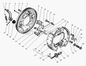 Валик щита стояночного тормоза (без рычага) Урал 4320-3507140 43203507140 УралАЗ