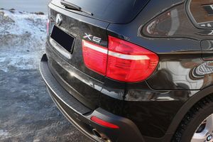 Накладка на задний бампер для BMW X5(Е70) 2010-2013 (II рестайлинг), шагрень