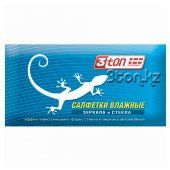 "Салфетка влажная 3TON универсальная для лица и рук 150х190 (15шт)	"