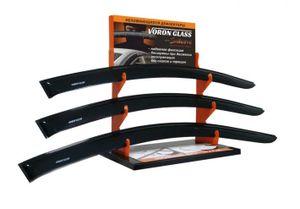 Дефлекторы неломающиеся на боковые стекла VORON GLASS CHEVROLET LANOS 1997 /накладные/ скотч /комплект 4