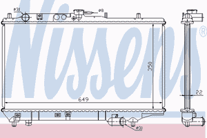 Радиатор, охлаждение двигателя 62408A Nissens