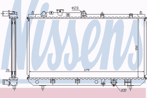 Радиатор, охлаждение двигателя 62456A Nissens