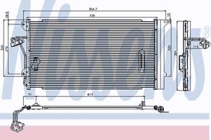 Конденсатор, кондиционер 94667 Nissens