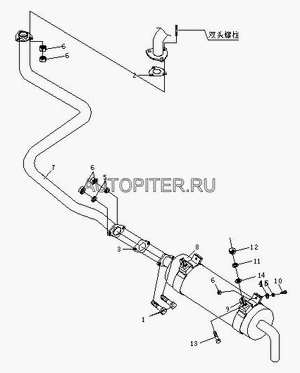 ТРУБА ГЛУШИТЕЛЯ ПРИЕМНАЯ BAW 1044 Евро 2 BP10441201030 Baw