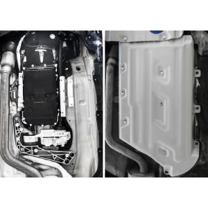 Защита КПП и РК + комплект крепежа, RIVAL, Алюминий, BMW X4 2018-, 20i 20d 30i 30d M40i/BMW X3(G01) 2017-, 20i 20d 30d 30i M40i M40d 33305321 Rival