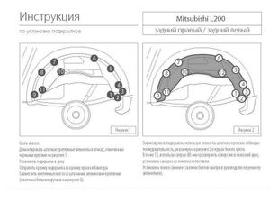 Подкрылок, RIVAL, для Mitsubishi L200 2015-2019 задний правый 44003004 Rival