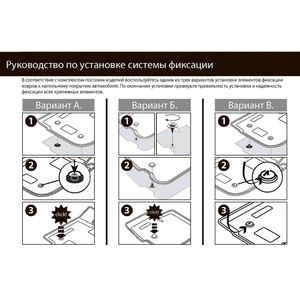 Комплект ковриков салона и багажника Rival для Lada 4х4 2131 5-дв. 1995-н.в., полиуретан, с крепежом k160050023 Rival