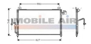 Конденсатор, кондиционер 27005147 Van Wezel