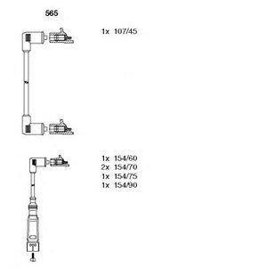 Комплект проводов зажигания 565 Bremi