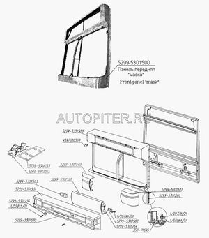 Маска передняя 52995301530 Нефаз