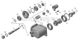 Поршень пневмоцилиндра коробки отбора мощности (КОМ) КАМАЗ 55114202068 Нефаз