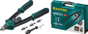 Заклепочник 3.2-6.4мм, М5-М10 двуручный, кейс KRAFTOOL 31181 Kraftool