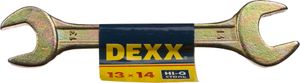 Ключ рожковый 13х14мм желт. цинк DEXX 27018-13-14 27018-13-14 270181314 DEXX