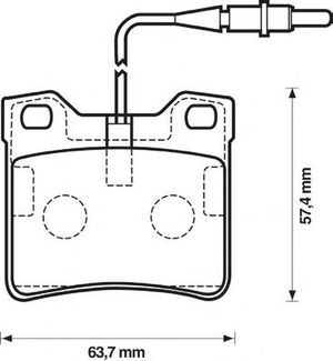 Колодки тормозные задние дисковые к-кт для Peugeot 607 2000-2010 571845J Jurid