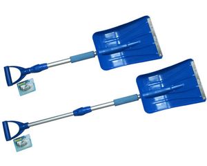 Лопата DOLLEX для снега 85 - 110 х 24 см с телескопической ручкой, металлический кант LPT-2298, шт