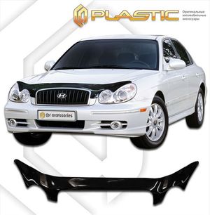 Дефлектор капота Hyundai Sonata 2004–2012 EF (Classic черный) 2010010101800 CA-plastic