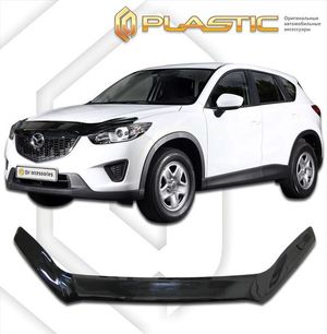 Дефлектор капота (exclusive) Mazda CX-5 2012–2017 KE (Classic черный) 2010060107647 CA-plastic