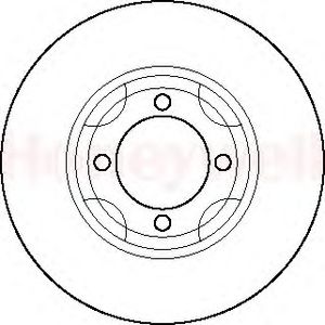Тормозной диск 561395B Bendix
