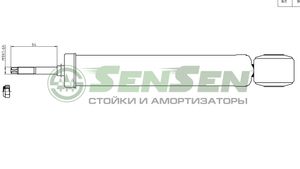 Амортизатор подвески задний Renault LOGAN 2007- 32120362 Sensen
