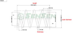 Пружинаподвескипередняяnissannote06-1.6 SCP10034 Sensen