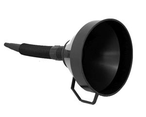 Воронка пластиковая круглая d=160 мм, длина 400 мм с гибким носиком и фильтром черн.