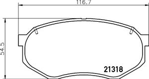 Комплект тормозных колодок np1010 Nisshinbo