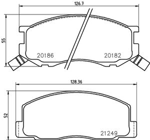 Комплект тормозных колодок np1078 Nisshinbo