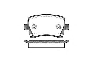 Колодки тормозные задние дисковые к-кт для VW Golf VI 2009-2013