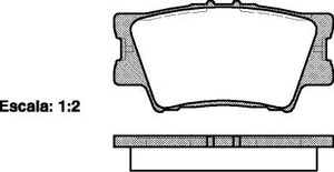 Колодки тормозные задние дисковые к-кт для Lexus ES 2012>